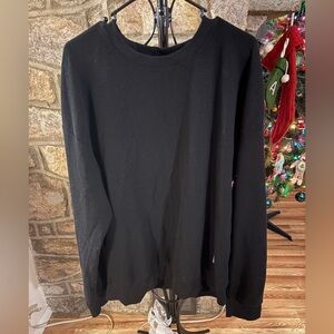 CMFRT Waffle Knit Thermal Crewneck Shirt Black 2XL Unisex Cozy Long Sleeve